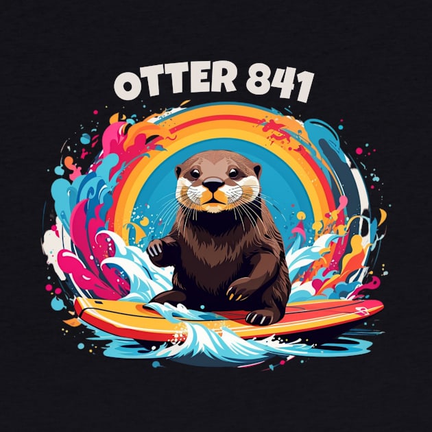 Surfing Otter 841 Otter My Way California Sea Otter by Imou designs